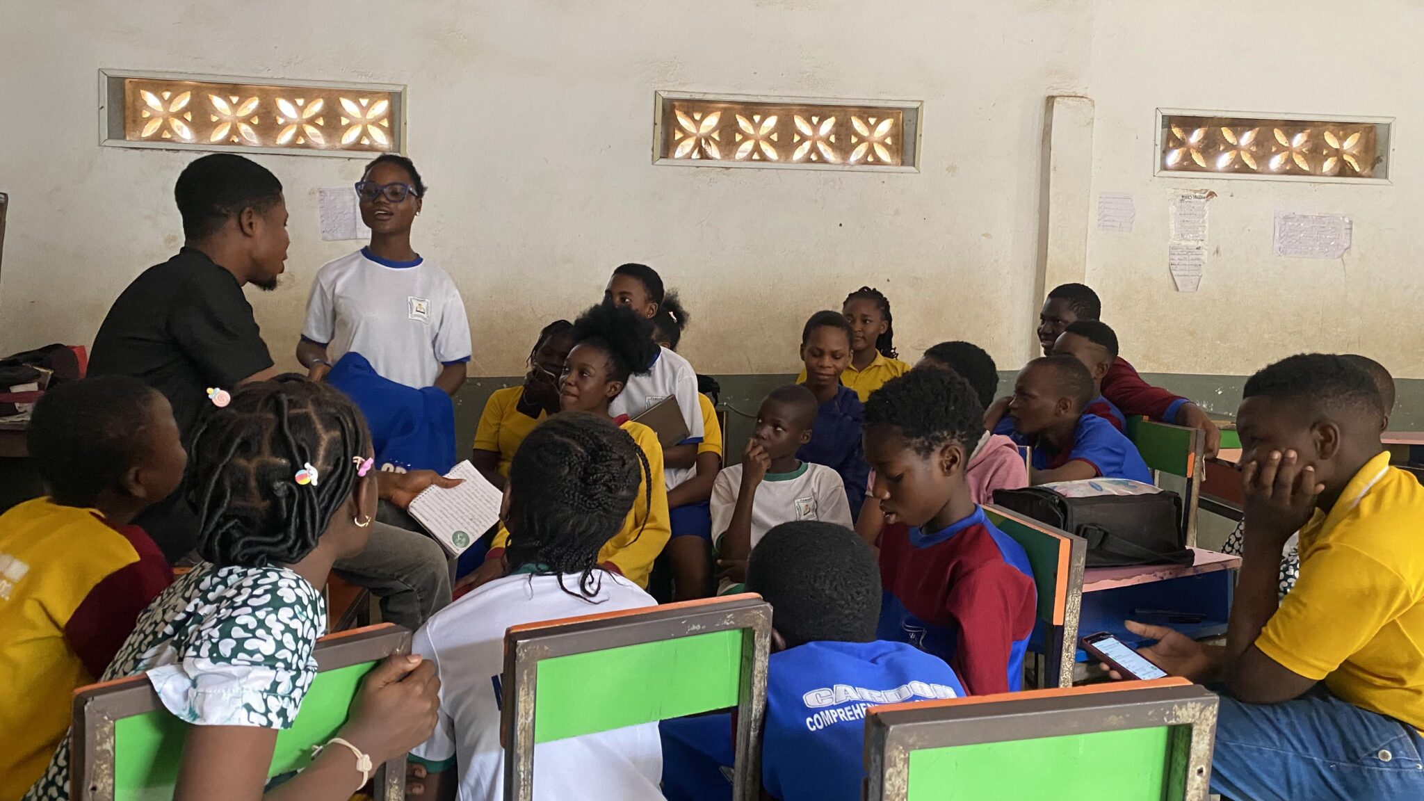 Set of students having their tech examination in a class room - EpeeTech Solution (Cardon Standard Schools)
