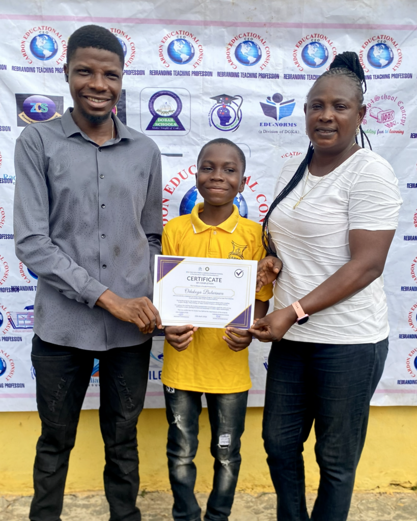 Awarding certificates to our students after completing the Tech Seminar program